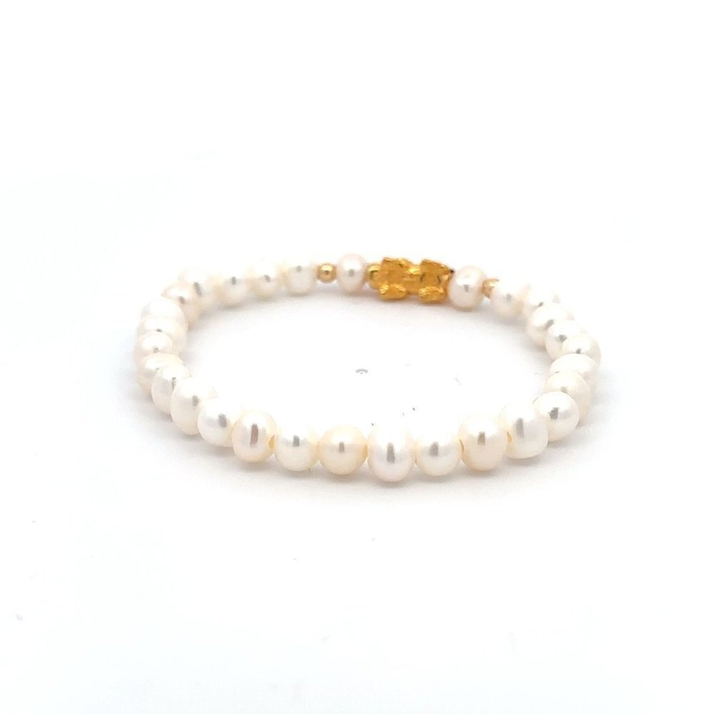18K Gold Dragon Pixiu Piyao Lucky Charm Beads Bracelet Freshwater Pearl - Picture 3 of 4